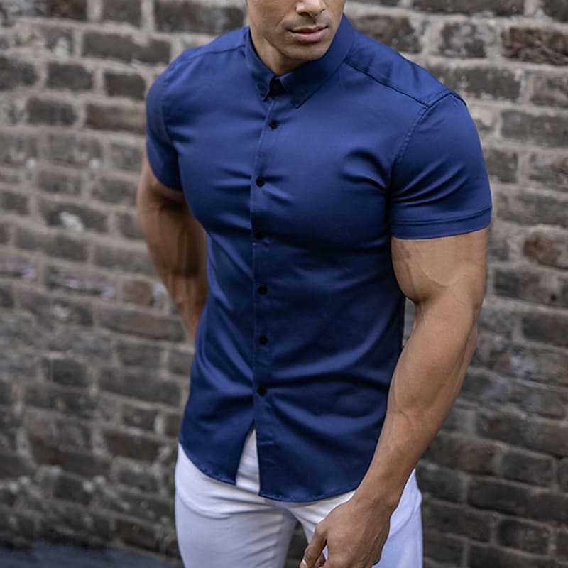 Tomás | Camisa de Manga Corta de Corte Entallado