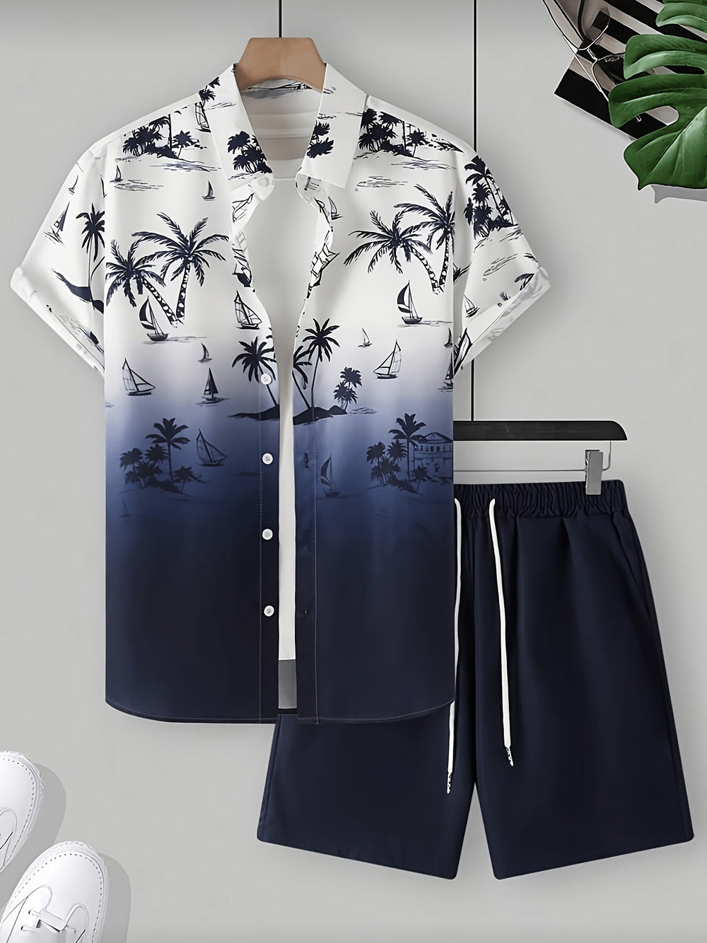 Tomás | Conjunto de Camisa y Short con Estampado Costero
