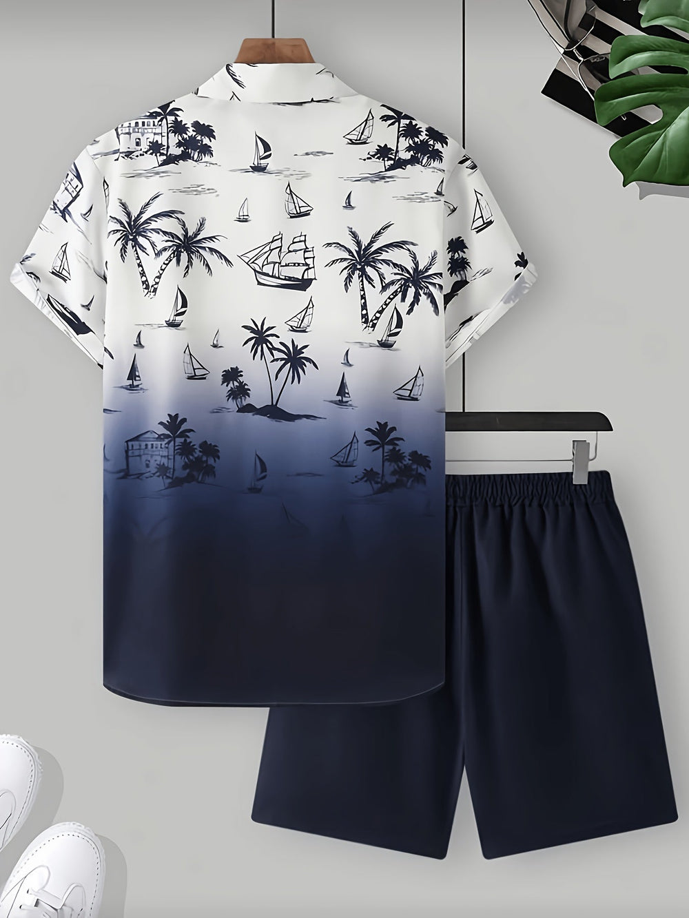 Tomás | Conjunto de Camisa y Short con Estampado Costero