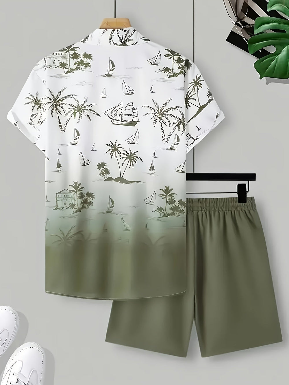 Tomás | Conjunto de Camisa y Short con Estampado Costero