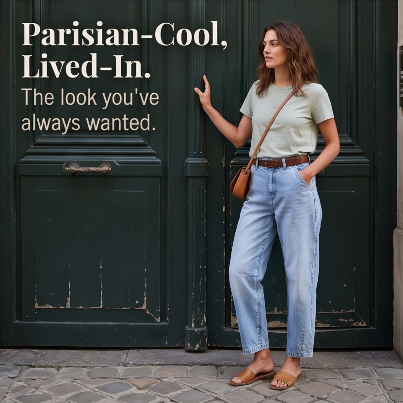 Valentina | Pantalón de Mezclilla Pierna Barril Capri