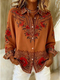 Catalina | Blusa de Manga Larga con Flores y Zigzag