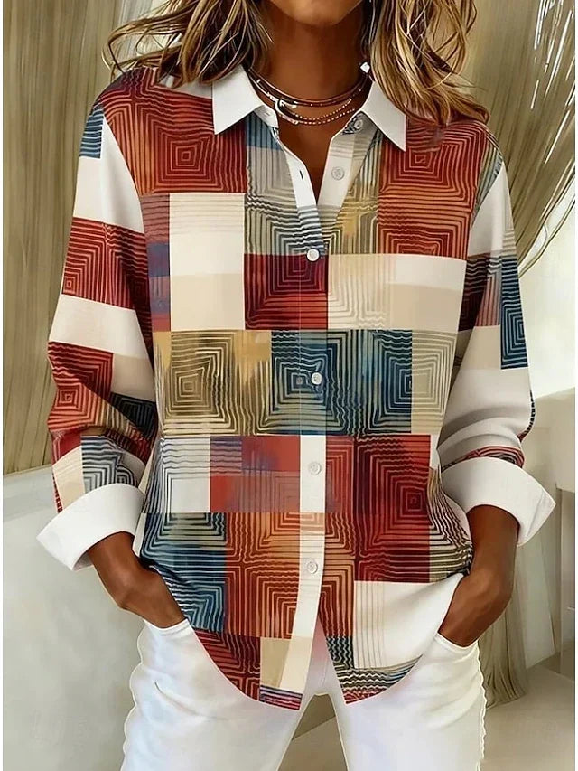 Teresa | Blusa de Botones con Estampado de Parches