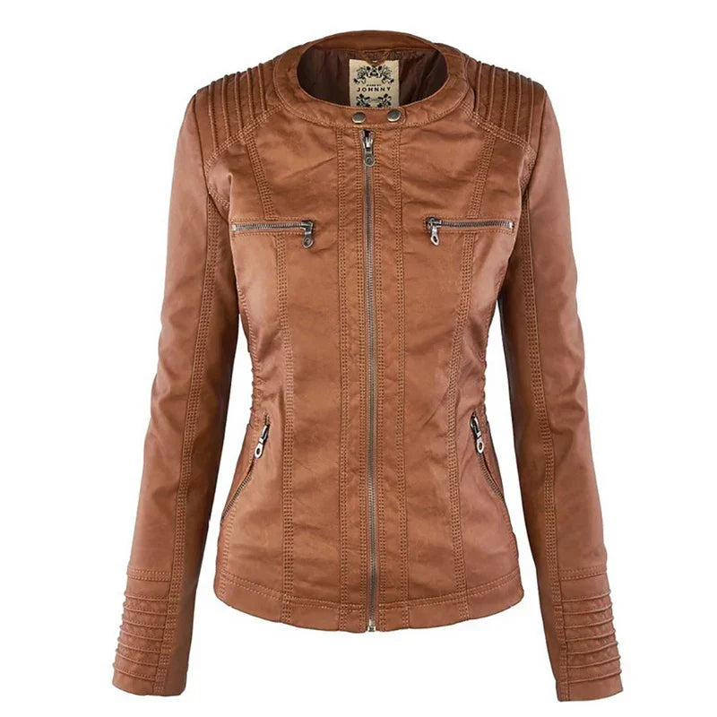 Ximena | Chaqueta de Piel Sintética Resistente al Agua