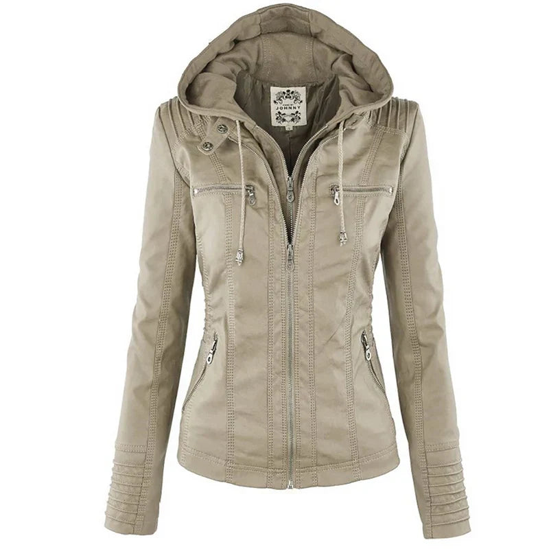 Ximena | Chaqueta de Piel Sintética Resistente al Agua