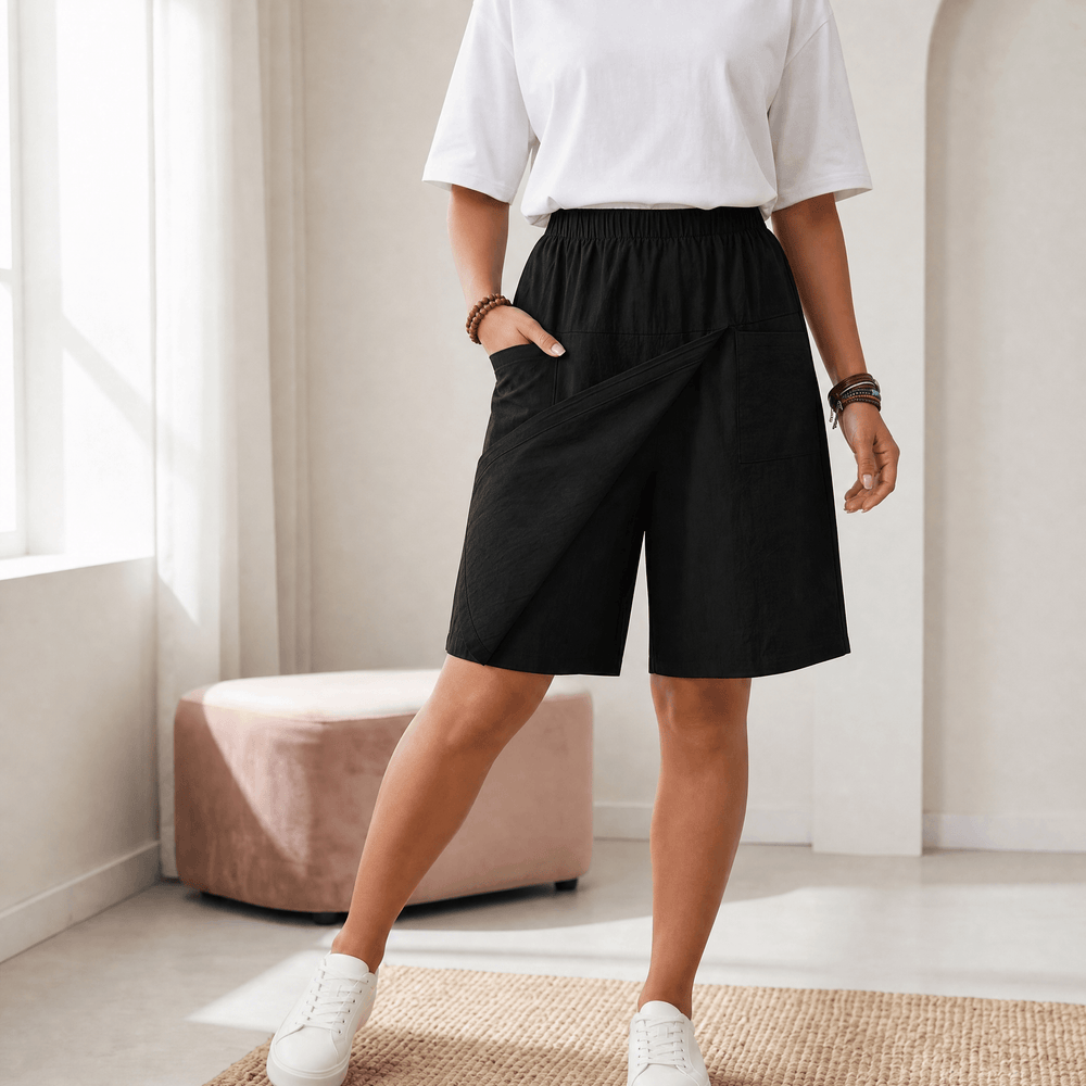 Ximena | Falda Short Cruzada de Pierna Ancha