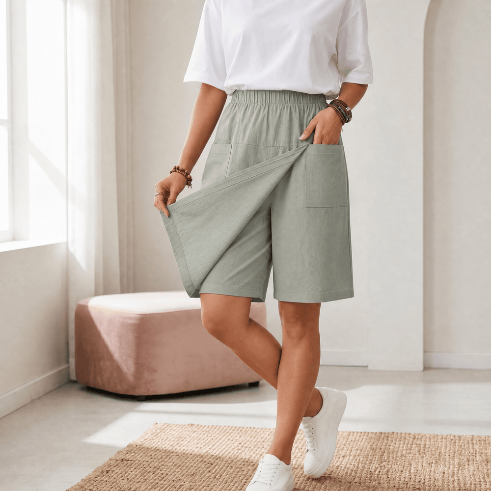 Ximena | Falda Short Cruzada de Pierna Ancha