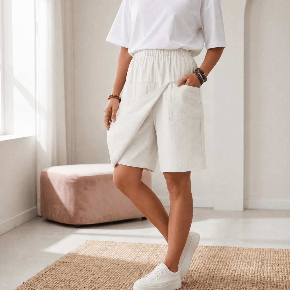 Ximena | Falda Short Cruzada de Pierna Ancha