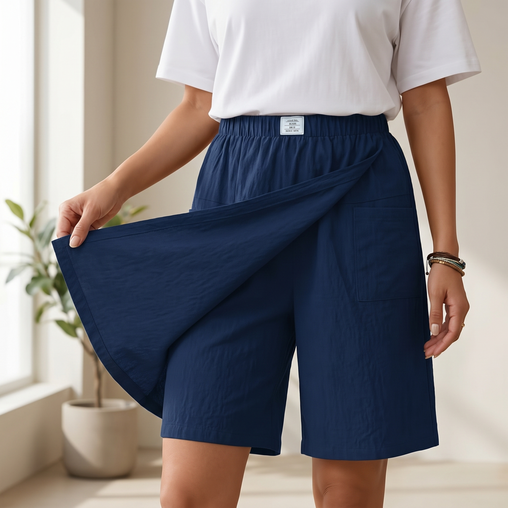 Ximena | Falda Short Cruzada de Pierna Ancha