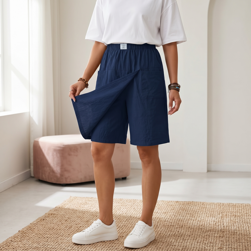 Ximena | Falda Short Cruzada de Pierna Ancha
